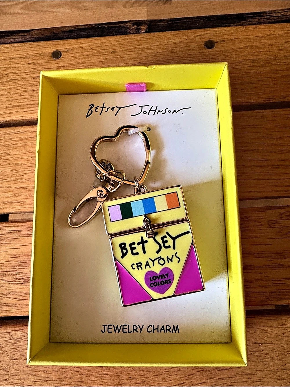 Betsey Johnson Crayons Bag Charm Key Charm Jewelry
